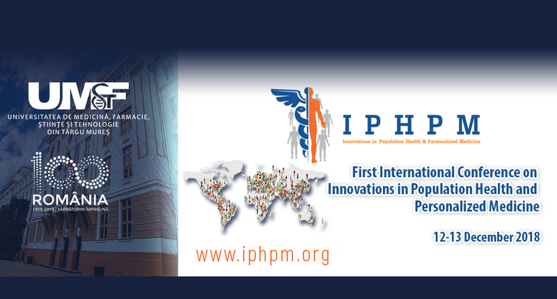 First International Conference on Innovations in Population Health and Personalized Medicine