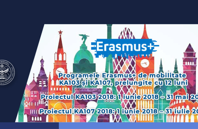 Programele Erasmus+ de mobilitate KA103 și KA107, prelungite cu 12 luni