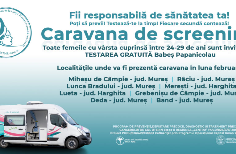 Caravana mobilă de screening – programul lunii februarie