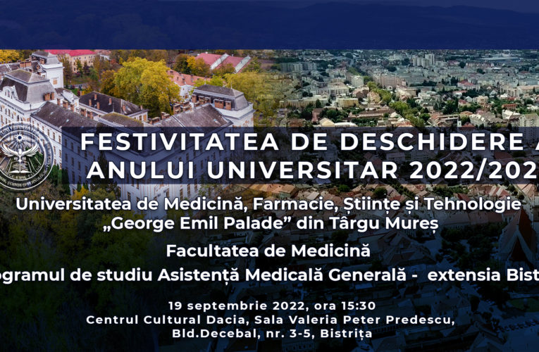 Deschiderea festivă a noului an universitar la UMFST, extensia Bistrița