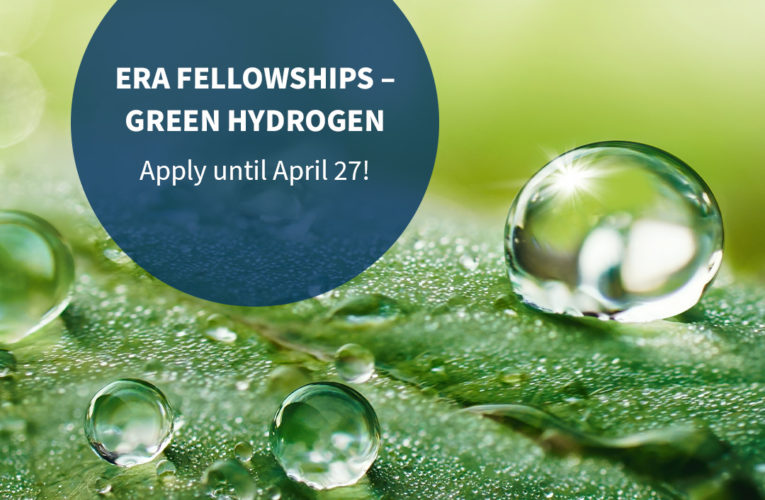 Aplicațiile pentru programul de bursă „ERA Fellowships – Green Hydrogen” sunt deschise!