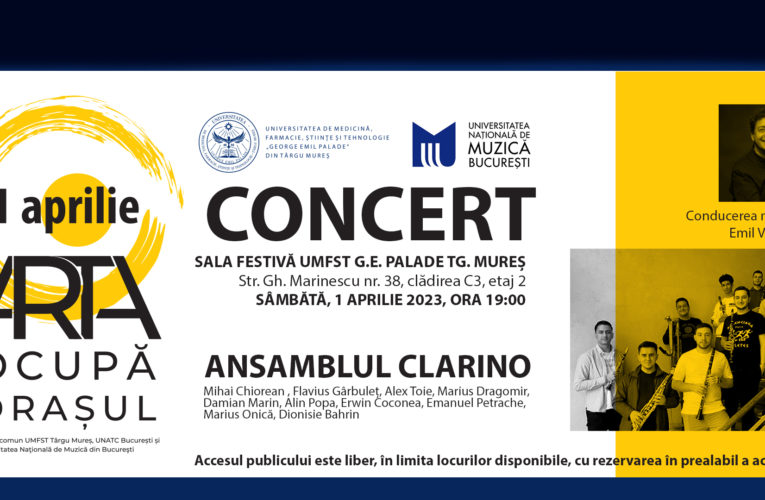 „Weekend cultural la UMFST” – Emil Vișenescu și Ansamblul Clarino, concert în debutul stagiunii de primăvară-vară