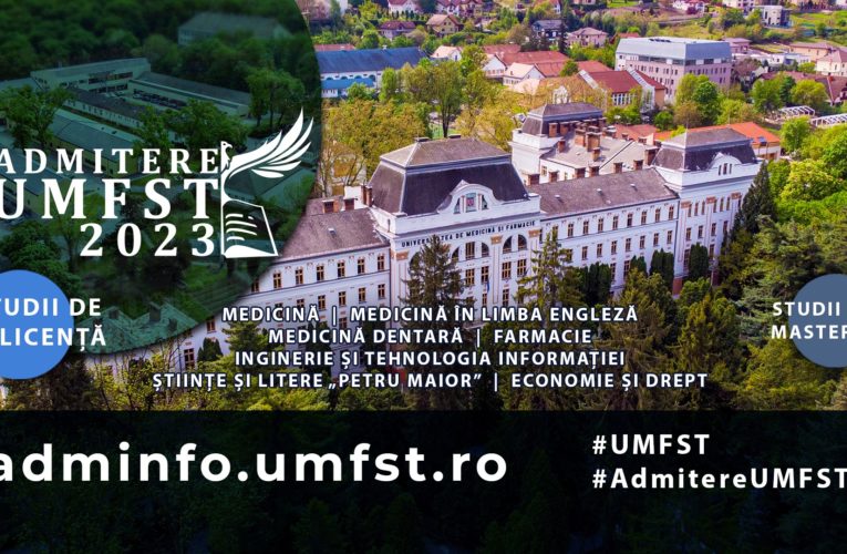 Admiterea la UMFST G.E. Palade Târgu Mureș.  Mâine încep înscrierile online