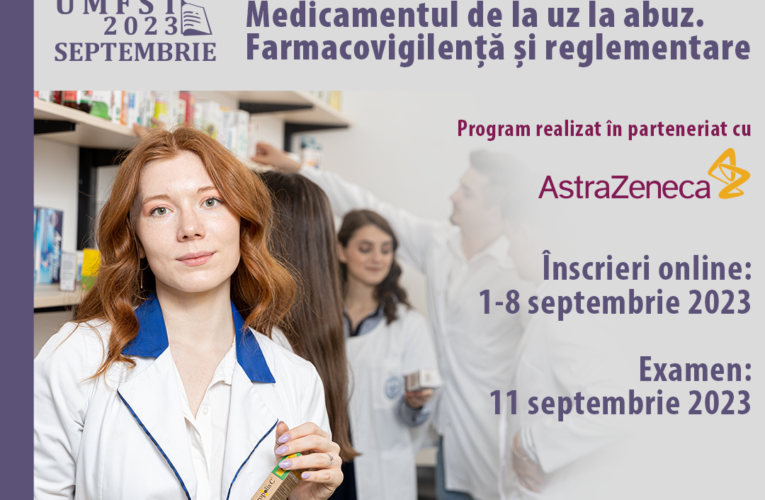 Program de studii de masterat realizat în parteneriat cu Astra Zeneca, la Facultatea de Farmacie